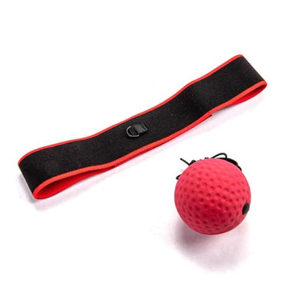 Boxing Reflex Ball Exercise Set Adjustable Headband Punch Training Game Ball on String Reaction Speed Suitable for Kids Adults Home Gym Workout, Red Black