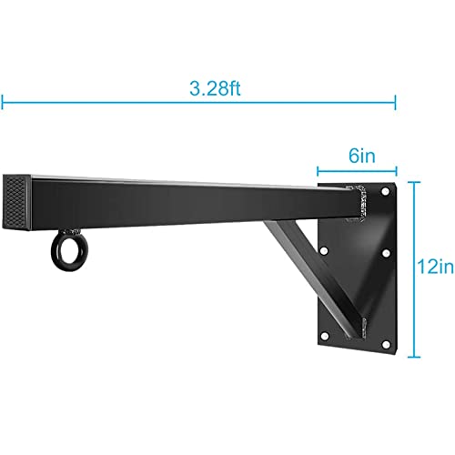 Aoneky Heavy Duty Punching Bag Wall Mount Bracket, 1000LB Capacity Universal Boxing Bag Hanger for MMA, Muay Thai, Home Gym Training, Solid Steel Construction with 6 Bolts - size: 40 inch