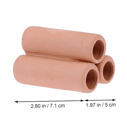 MERRYHAPY Aquarium Decor Ceramic Shrimp House Moss Tube Mineral Tube Plant Pot for Fish Tank