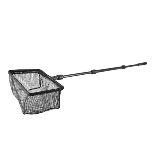 Black Plastic Retractable Aquarium Fish Fine Mesh Net with Telescopic Pole for Fish Tank Aquarium Accessories