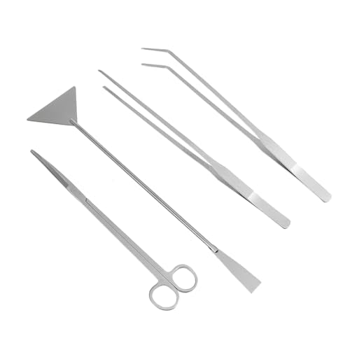 VICASKY 1set Aquarium Aquascaping Tools Water Plants Scissors Tweezers and Spatula and Plant Care