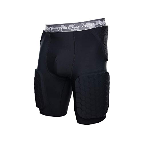 McDavid Padded Compression Shorts Tights with Pads. Hip, Tailbone, Thigh Padding - color: Black, size: Large