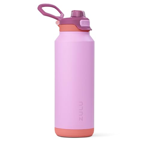 ZULU Powerfill Pro 40oz Stainless Steel Sip or Chug Water Bottle, Sherbert - color: Sherbert, style: 40oz