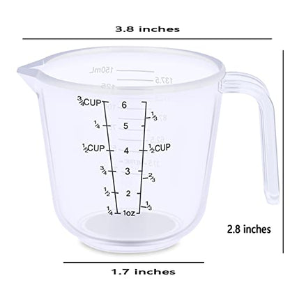 2 Piece Measuring Cup Set, Clear