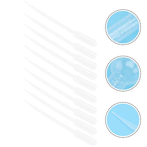 WOONEKY 10pcs Aquarium Medicine Long Plastic Tube for Fish Shrimp Feeder Scale for Accurate Feeding