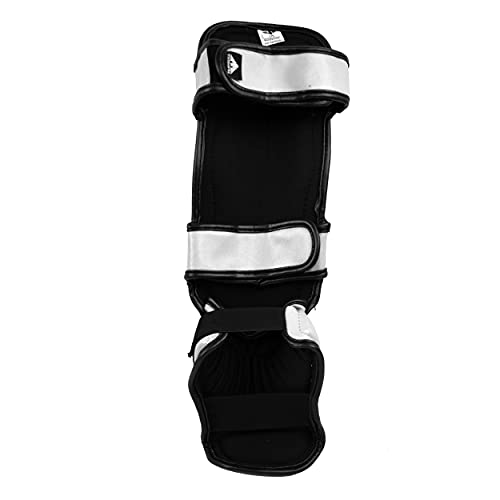 PFG Classic Shin Instep Guard for Boxing MMA Muay Thai Training - color: White, size: Small-Medium