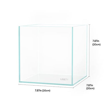 20C 2 Gallon Cube Rimless Low Iron Clear Aquarium Tank, All Glass Aquarium,Small Betta Fish Tank,W7.8×D7.8×H7.8 in(20x20x20cm) 5mm Thickness with Nano Foam Leveling Mat - size: 02Gal W7.8×D7.8×H7.8 in(20x20x20cm)