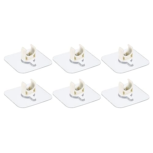 uxcell PVC Water Pipe Clamp Clips, 6pcs Fit for 16mm(5/8") OD Tubing Hose Hanger Support U-Shaped Pipe Clips with Adhesive for Water Pipe, Gas Tubing - size: 16mm