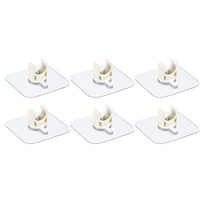 uxcell PVC Water Pipe Clamp Clips, 6pcs Fit for 16mm(5/8") OD Tubing Hose Hanger Support U-Shaped Pipe Clips with Adhesive for Water Pipe, Gas Tubing - size: 16mm
