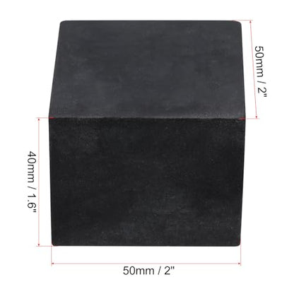 uxcell 4pcs Rubber Anti-Vibration Pads Hard Pad, 50mm Square Vibration Isolation Mats, 40mm Thickness Non-Slip Rubber Blocks, Anti-Skid Anti Noise for HVAC, Compressor, Air Conditioner