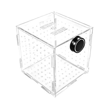 Aquarium Breeding Box,Magnetic Fixation Acrylic Fish Tank Isolation Box with Feeding Hole for Fish Hatching Rearing