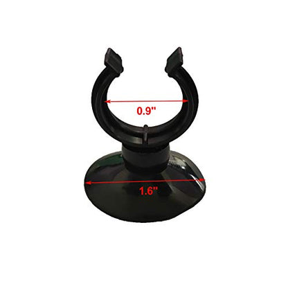 AQUANEAT 12 Pack Aquarium Suction Cup Clip Black, for Aquarium Heater, Tubing Hose, Plant, Decoration, Fish Tank (Black 3/4") - size: 3/4"