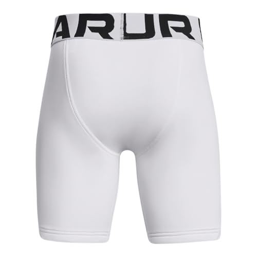 Under Armour Boys' Utility Slider Shorts - color: (100) White / / Mod Gray, size: Small