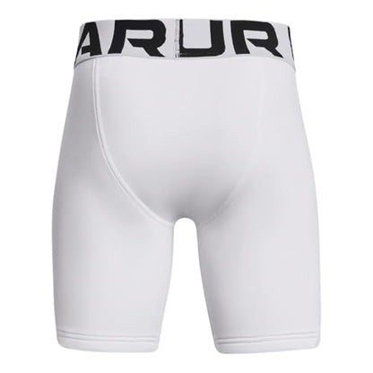 Under Armour Boys' Utility Slider Shorts - color: (100) White / / Mod Gray, size: Small