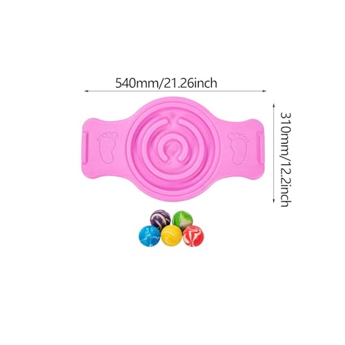 Balance Board Labyrinth Disks Sensory Training Anti-Slip Pedals Wobble Stability Board Strength Training for Kids Skiing Fitness - color: Pink