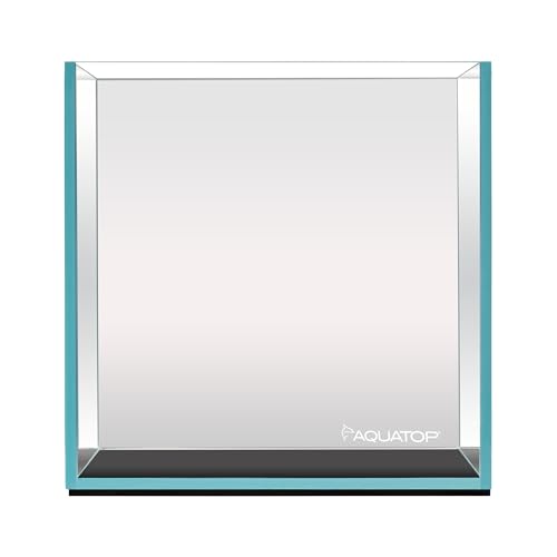 Aquatop High Clarity Low Iron Glass Cube Aquarium, 7.1 Gallon – 5mm Thick Glass – Slim Design – Ideal for Fresh & Saltwater – Desktop Tank with Silicone Sealing - size: 7.1 Gal