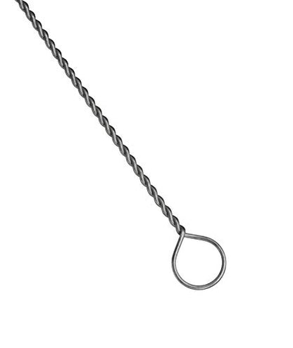 Semi-Micro Test Tube Brush, 9" Long - White Nylon, Twisted Wire Handle - Ideal for 6-10mm Diameter Test Tubes - Eisco Labs