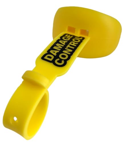 DAMAGE CONTROL Pacifier Football Mouth Guard – Permanent Strap – Yellow - color: Yellow