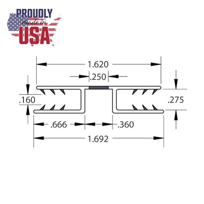 Clear PVC Living Hinge for 1/4in Panels - 36 Inches (Pack of 4, 12 Feet Total)