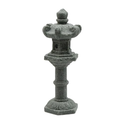 5Pcs 1.77" to 2.6" Miniature Stone Japanese Lantern Pagoda Figurines Asian Decor Fish Tank Aquarium Ornament