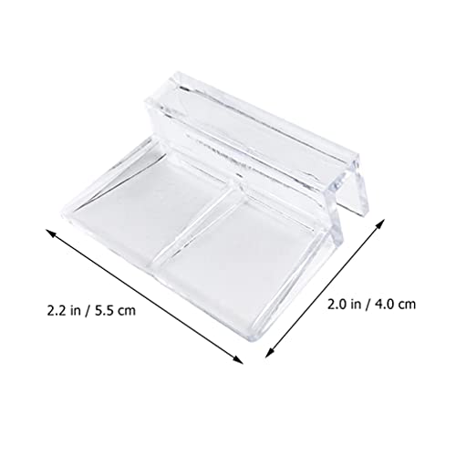 20pcs Acrylic Support Bracket for Fish Tank Covers Clips for Aquariums Easy Installation Compatible