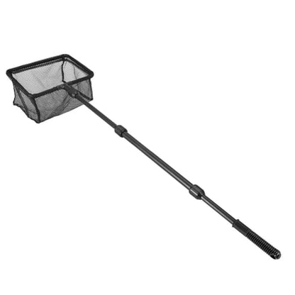 Black Plastic Retractable Aquarium Fish Fine Mesh Net with Telescopic Pole for Fish Tank Aquarium Accessories