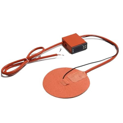 220V Round Silicone Heating Pad Plate 220W 250W 380W with Digital Display Thermostat Temperature Control for Fish Tank - size: 110V_220W