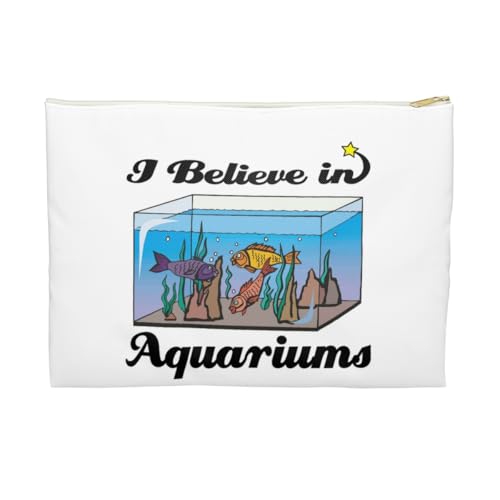 3dRose I Believe In Aquariums Accessory Pouch Large - size: Large
