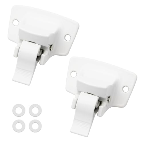 2pcs Bottom Bracket Kit, Wall Mount Bracket Assembly for RV Camper, Awning Mounting Bracket Fits 3-1/2" x 2" Base 3314067.004B