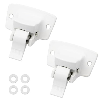 2pcs Bottom Bracket Kit, Wall Mount Bracket Assembly for RV Camper, Awning Mounting Bracket Fits 3-1/2" x 2" Base 3314067.004B