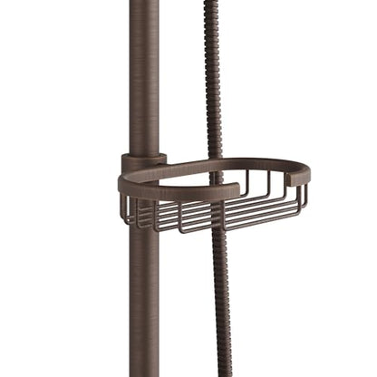 PULSE ShowerSpas Kauai III Oil-Rubbed Bronze Rain Shower Head with Handheld Spray - 1.8 GPM, 8" Showerhead, 5-Function HandShower, Adjustable Slide Bar - Shower Heads with Handheld Spray Combo - size: 1.8 Gallon Per Minute, style: Oil-Rubbed Bronze