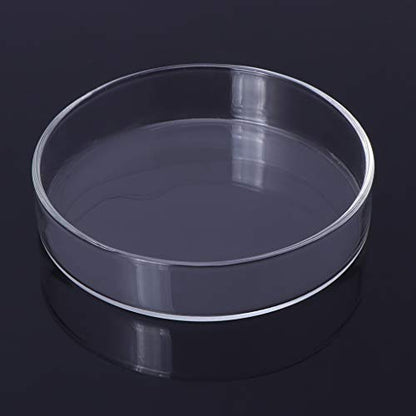 Aquarium Shrimp Feeding Dish High Clear Glass Bottom Feeders Food Bowl 3.9 5 2 2.4 Inches Round Tray Tool Dish - size: L