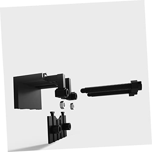 LIOOBO Multifunctional Acrylic Pipe Holder for Fish Tanks Water Filter Holder Clip Easy to Install Space-Saving Design Black