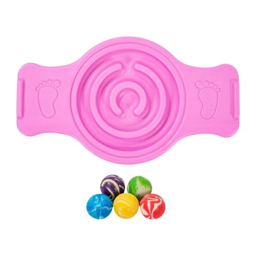 predolo Balance Board Maze Rocking Seesaw Sensory Training,Professional,Multipurpose,Labyrinth disks Wobble Board for Surfing Kids, Pink