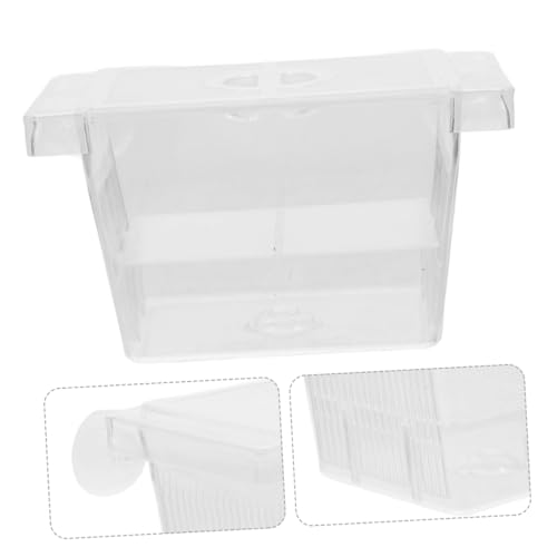 Toyvian 4PCS Double-Layer Self-Floating Betta Fish Breeding Box Incubator for Fish Fry Easy Observation Space-Saving Isolation Tank