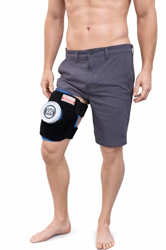 ProSeries Universal Large Ice Pack System for Knee, Thigh & Groin - Reusable & Adjustable - Perfect Cold Therapy for Strains, Bruises, Contusions & Knee & Sports Injuries - Real Ice Relieves Best!