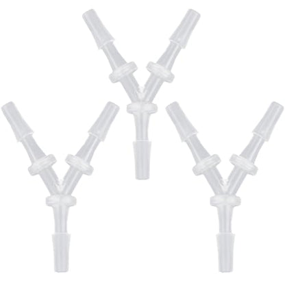 Plastic Barb Equal Y Tee 5/32" hose ID Polypropylene pipe connectors Plastic Joint Splicer Mender Adapter Union Boat Water Air Aquarium O2 Fuel (pack of 3) - size: 5/32 Inch, style: Pack of 3