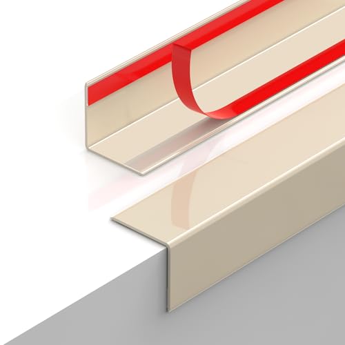2PCS Wall Corner Protectors Guards - Self Adhesive Corner Protector & Corner Guards for Walls Edge Protection, Easy to Apply - No Tools Needed(Beige, 31.5"x1.18") - color: Beige, size: 31.5" X 1.18" self-adhesive