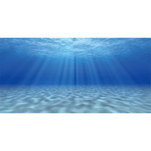 AWERT Undersea Theme Aquarium Background Sunshine Underwater World Fish Tank Background 60x24 inches Durable Polyester Background