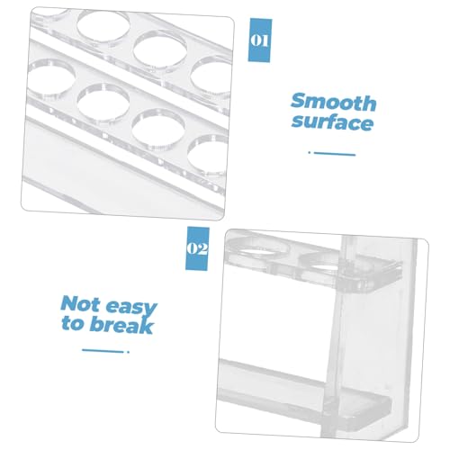 Clear Acrylic Test Tube Rack for Sampling Tubes Transparent Reusable Stand Laboratory Storage Organizer for Hospitals and Schools