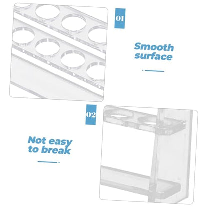 Clear Acrylic Test Tube Rack for Sampling Tubes Transparent Reusable Stand Laboratory Storage Organizer for Hospitals and Schools