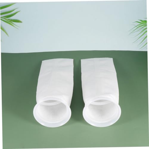 2pcs Sump Felt Sock Bag for Fish Tanks White Mesh Replacement for Mechanical Filtration Removes Food Organic Waste - size: 200um