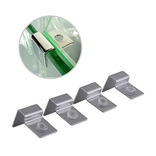NOLITOY 2sets Aquarium Clips 6mm Fish Tank Glass Cover Holders Tank Lid Support Clips 4pcs*2