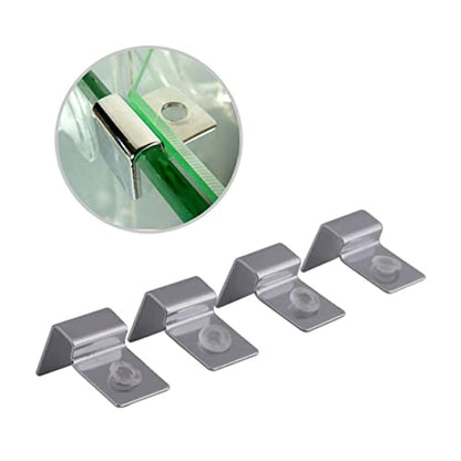 NOLITOY 2sets Aquarium Clips 6mm Fish Tank Glass Cover Holders Tank Lid Support Clips 4pcs*2