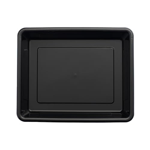 Storex Storage Tray, Letter Size, 10 x 13 x 3 Inches, Black (1 Tray only) (Pack of 4) - size: 13" x 10" x 3" (Pack of 4)