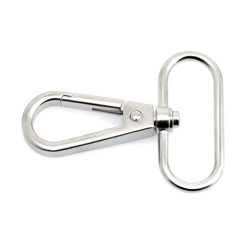 CRAFTMEMORE Snap Hook Swivel Push Gate Lobster Clasps Fashion Clips Purse Making FS10 Pack of 10 (Silver, 1 Inch) - color: Silver, size: 1 Inch