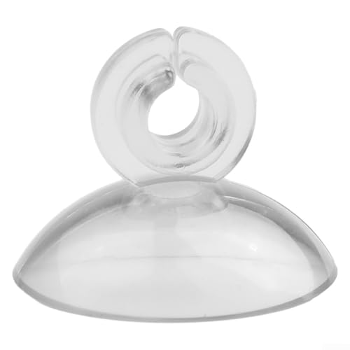 Aquarium Fish Tank Suction Cups Holder Set 10pcs Clear Plastic Suckers Clips Pads for Air Line Pump Tube, 2.5cm Diameter Suction Cup with 5mm Clip