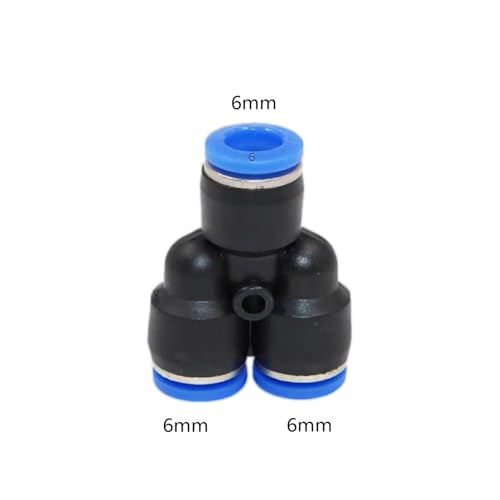 6mm OD Y splitter Push to connect Fittings,push to connect air fittings, air line push connectors (10 Pcs)