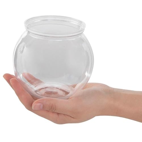 Fun Express Clear Plastic Fish Bowl - Versatile Party Decor for Birthday Parties Events & Creative Displays - Perfect for Centerpieces Favors & Themed Decorations - 1 Piece