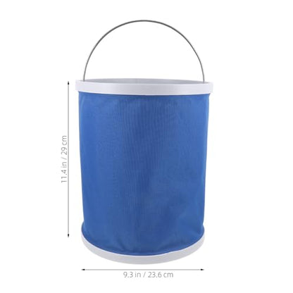 Amosfun Lightweight Collapsible Camping Bucket Portable Folding Water Container for Car Wash Outdoor Fishing